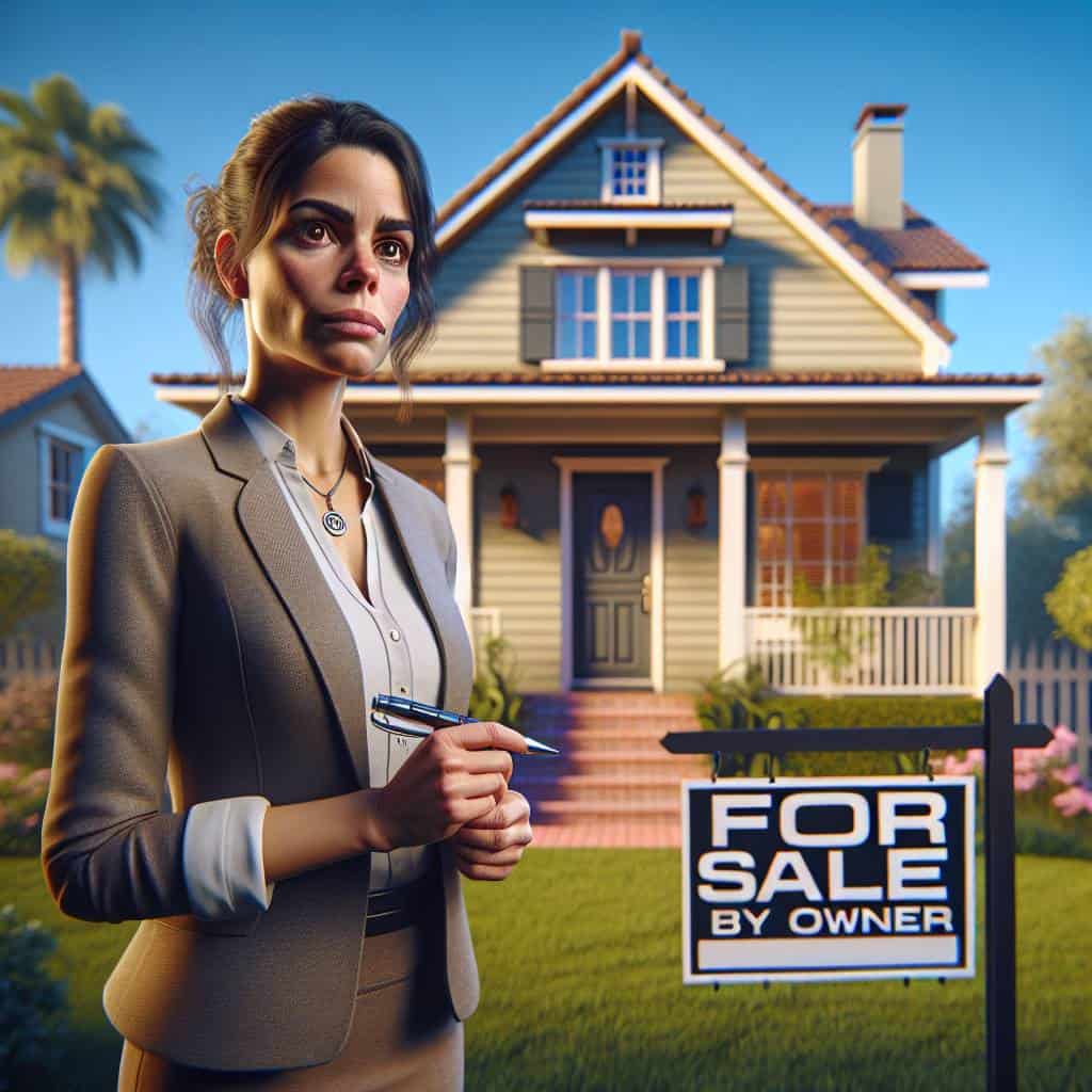 FSBO selling guide: person with sign