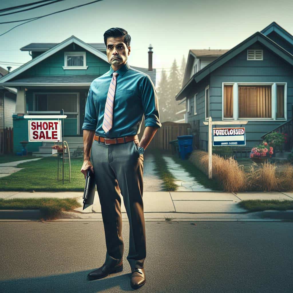 Short sale vs foreclosure housing comparison.