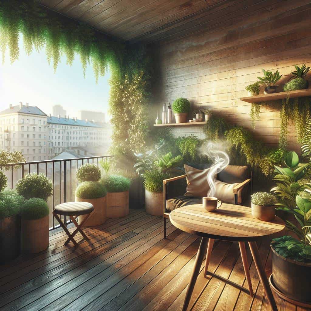Small balcony design ideas with plants.