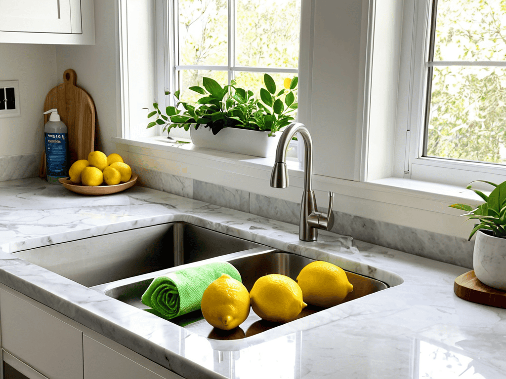 Sparkling home with homemade cleaner
