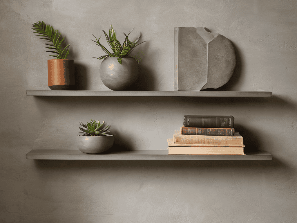 Industrial Chic: How to Build and Mount Seamless Concrete Floating Shelves