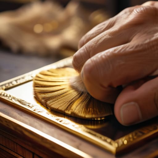 Mastering gold leaf water-gilding technique.